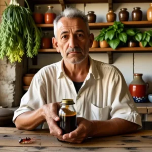 Veneno Casero para Hormigas: Guía Definitiva 11 Un hombre serio captura la vida rural