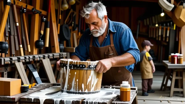 Un fotógrafo rústico captura la luz dorada