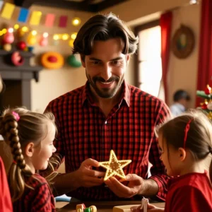 Adornos Navidad Reciclados: Ideas Creativas 9 Un hombre español sonríe en Navidad