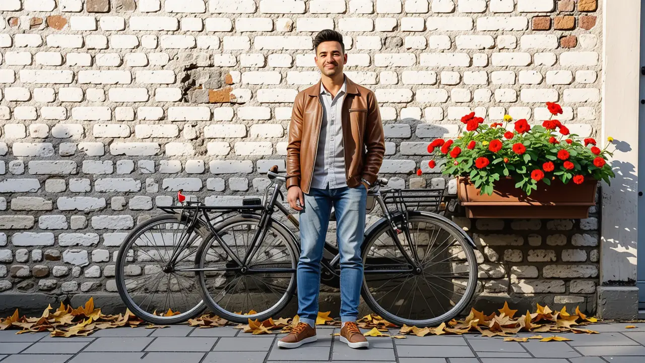 Un hombre atlético transmite calma en la ciudad