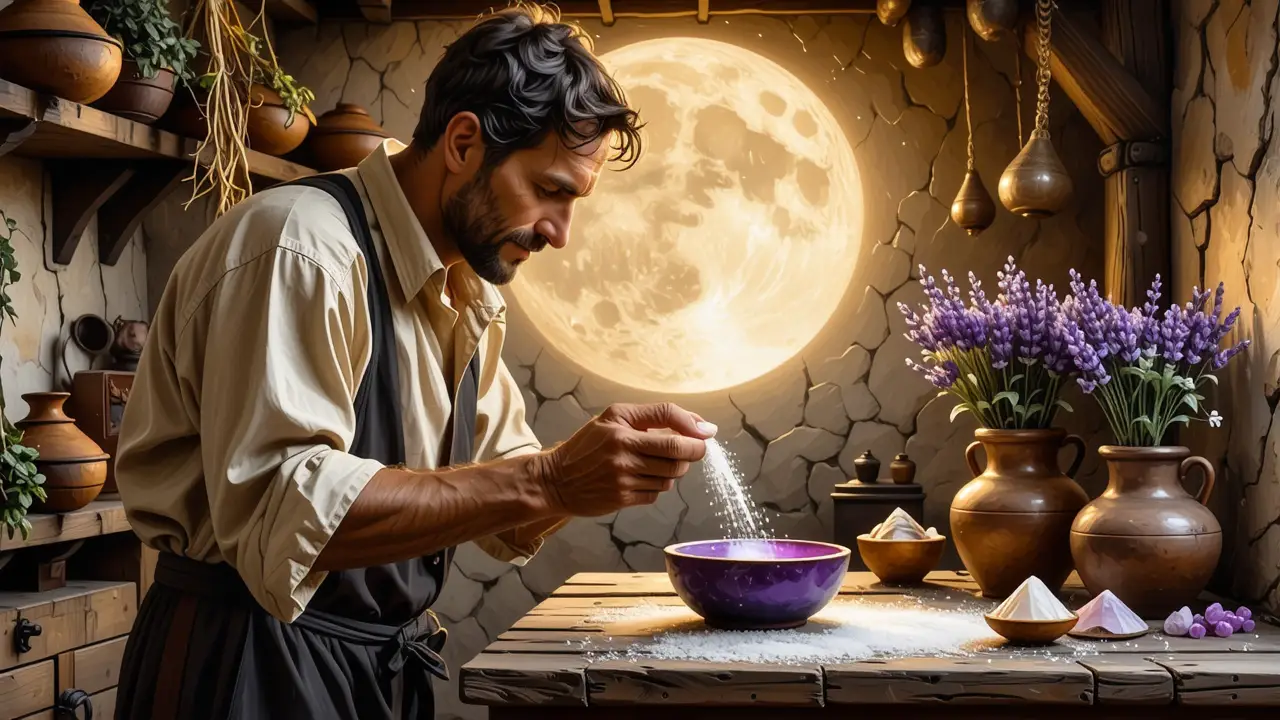 Como limpiar la amatista: guía fácil y efectiva 2 Un hombre español contempla la luna salada