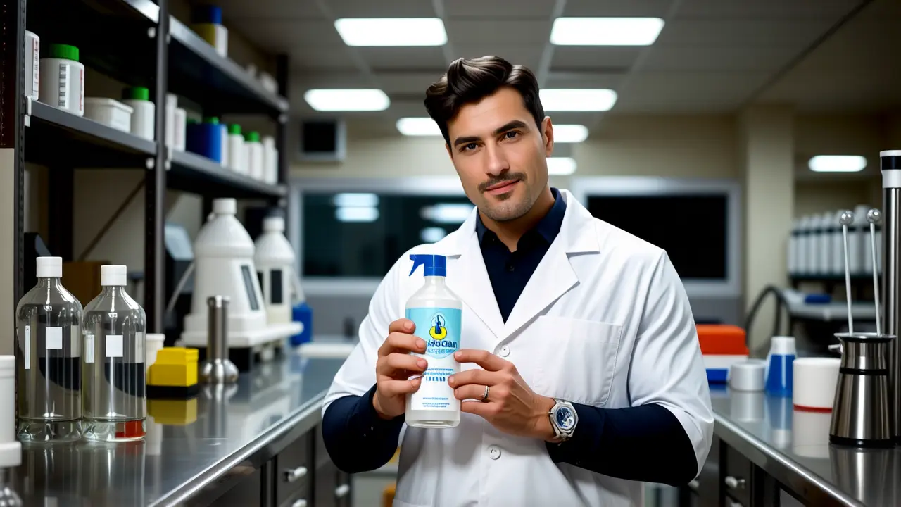 BioClean: Elimina Sarro y Óxido Fácilmente 5 Un científico serio en laboratorio transmite confianza