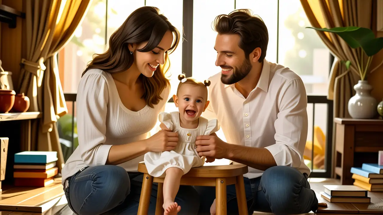 Casa de bebes: Limpieza segura para tu bebé 6 Familia española cálida en un ambiente acogedor