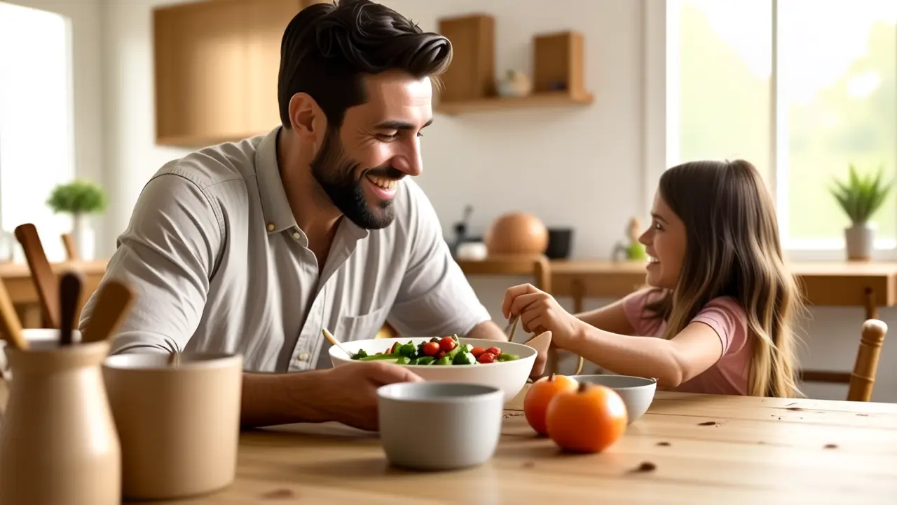 Cocina Living Comedor Integrados - Diseño Moderno 3 Un hombre moderno disfruta una familia en casa
