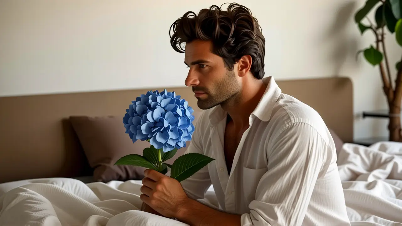 Colores para Habitacion Matrimonio: Guía Completa 3 Un hombre tranquilo abraza la serenidad española