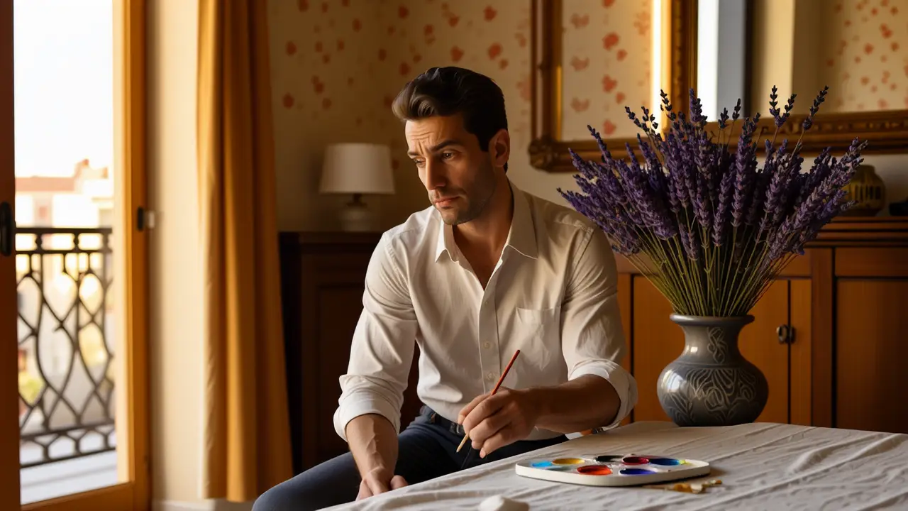 Colores para Habitacion Matrimonio: Guía Completa 4 Un pintor realista captura la serenidad española