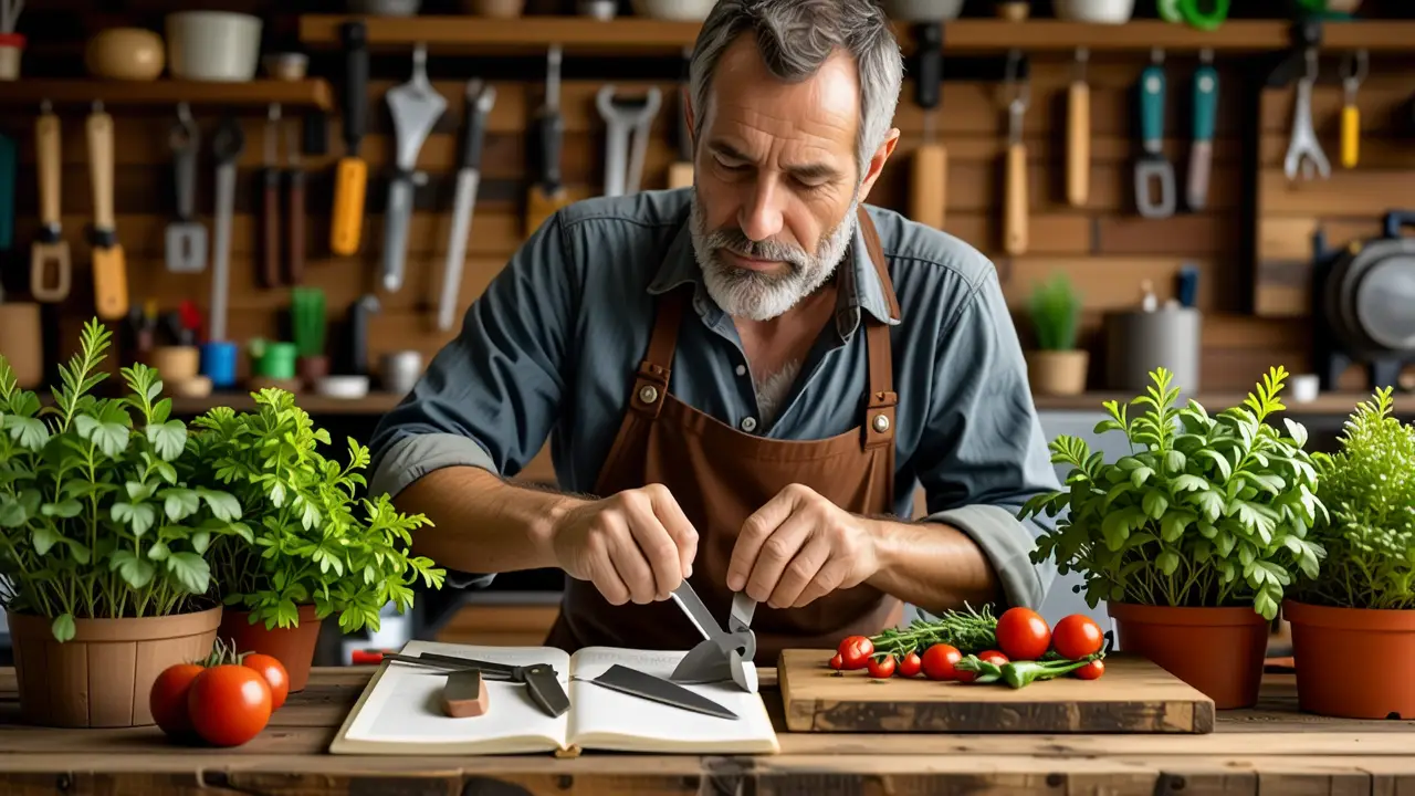 Un artesano español cincela con cuidado y serenidad