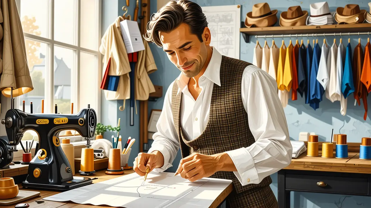 Un ilustrador vintage captura la esencia creativa