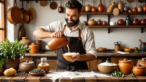 Un hombre español amable lava jabón