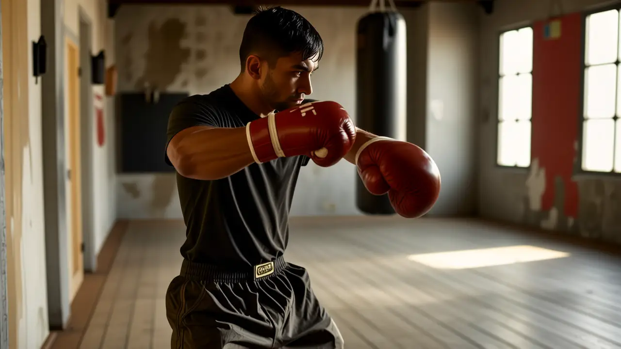Como lavar guantes de boxeo: guía completa 6 Fotógrafo captura la intensidad de un boxeador en un gimnasio