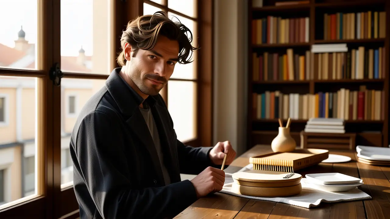 Como limpiar abrigos de pano: guía completa 2 Un hombre español realista pinta la calma