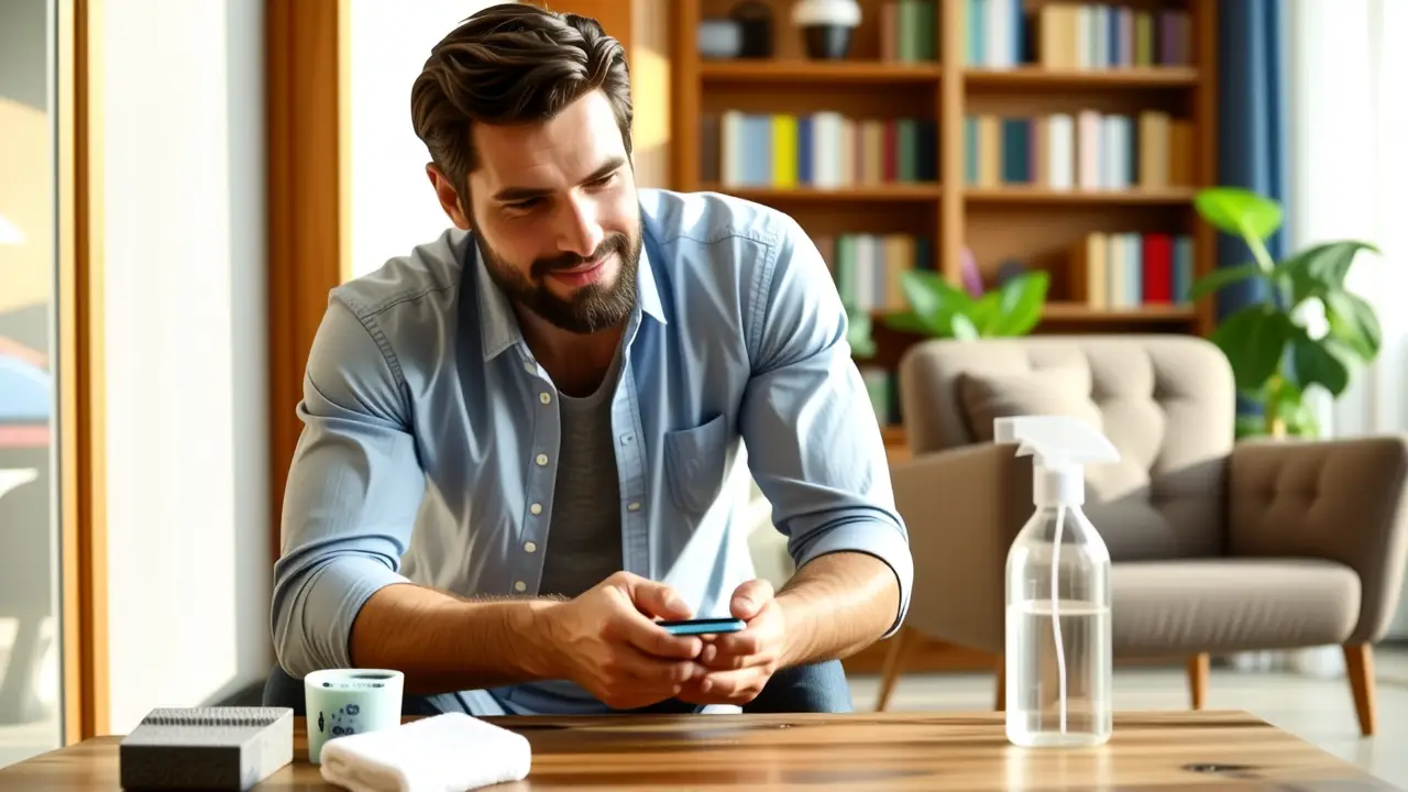 Un hombre limpio, tranquilo y detallado