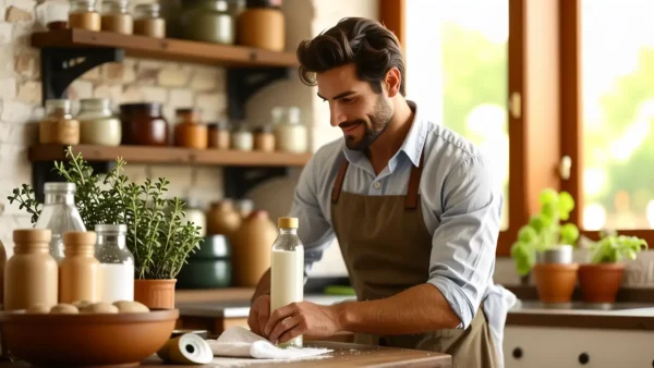 Un hombre español limpia con calidez y detalle