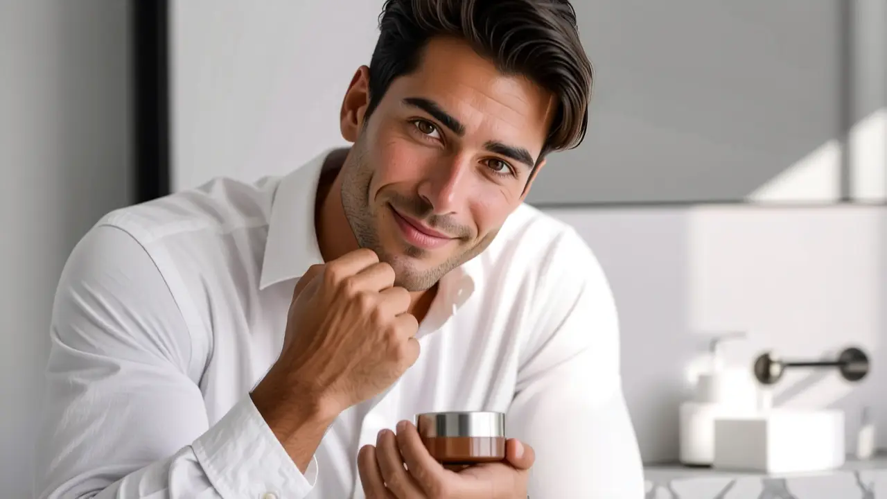 Como limpiar pendientes de acero: guía fácil y brillante 2 Un hombre tranquilo usa limpiador en su oído