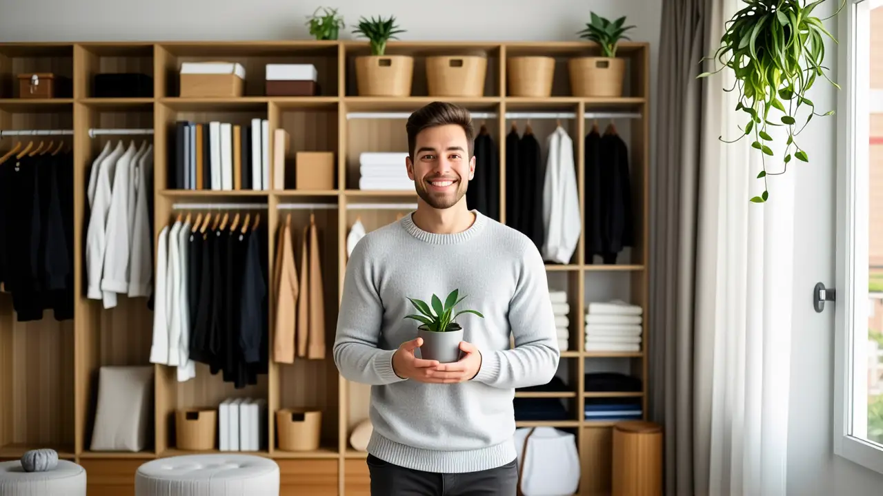 Cómo organizar una habitación pequeña: trucos /think 3 Un hombre relajado captura la serenidad escandinava