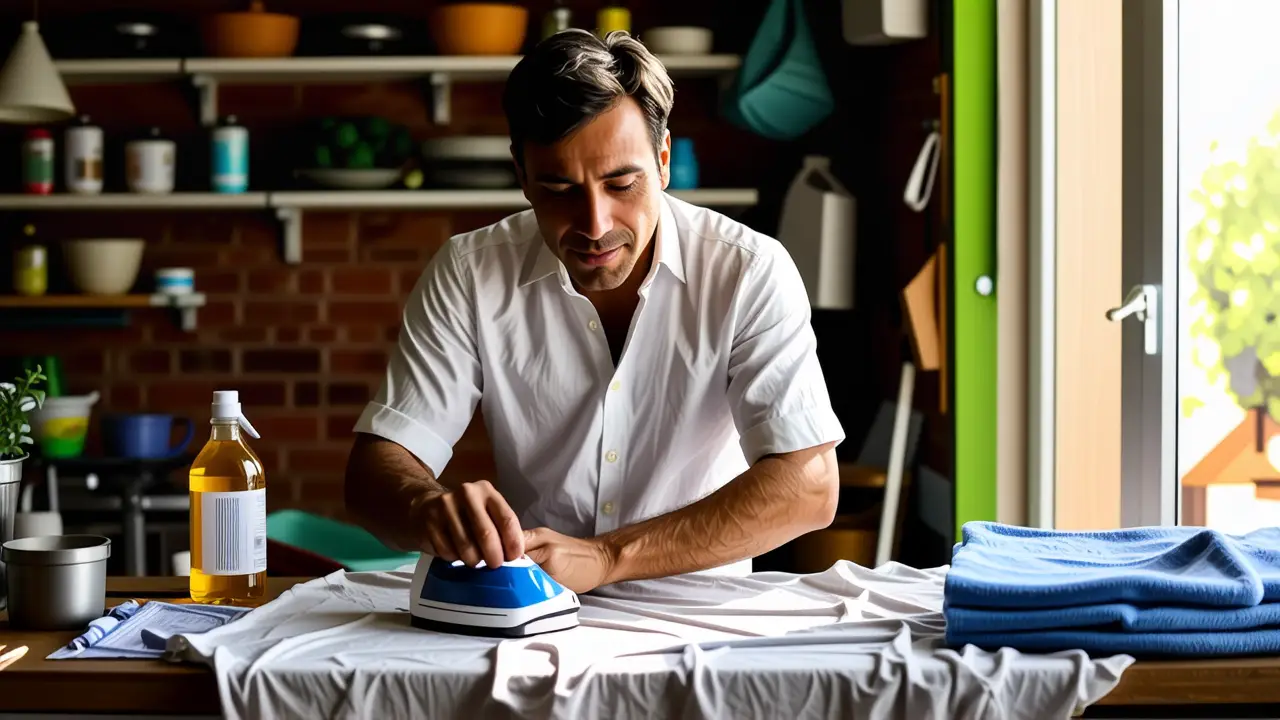 Planchar Ropa Sin Plancha: Guía Fácil 4 Fotografía realista captura la vida cotidiana tranquila