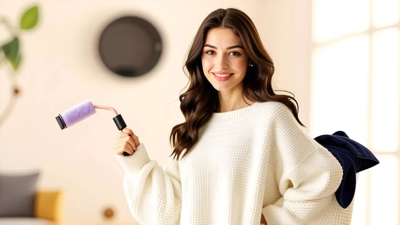 Quitar Pelusas Ropa: Guía Completa y Fácil 4 Mujer española casual en luz cálida