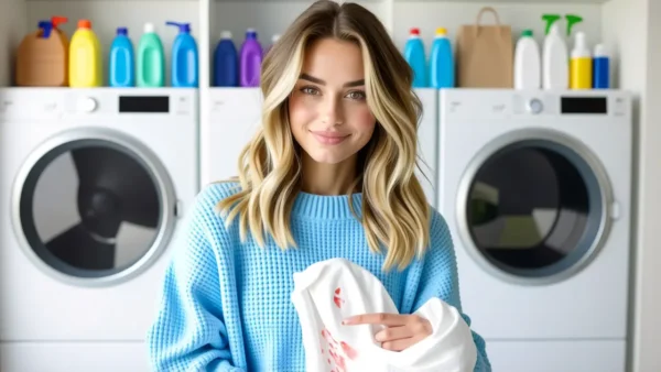 Una mujer española limpia slime con cuidado