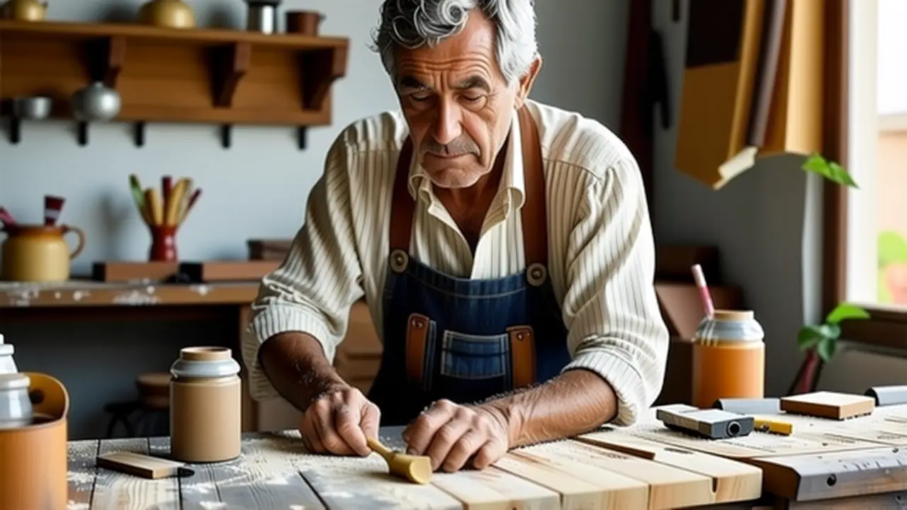 Un artesano crea con calidez y nostalgia