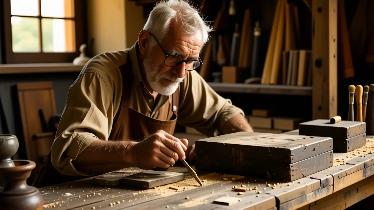 Un artesano español restaura madera con maestría