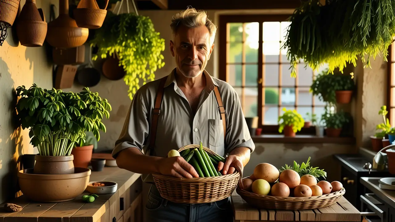Un hombre español realista en su hogar