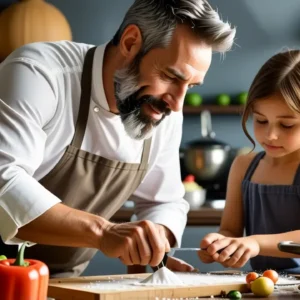 Contaminación Cruzada: Prevención en la Cocina 13 Un chef español ayuda a su nieta en paella