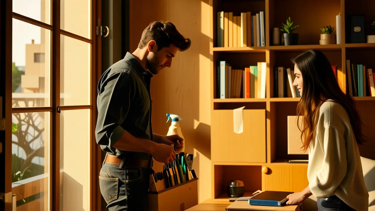 Un hombre realista organiza una casa cálida