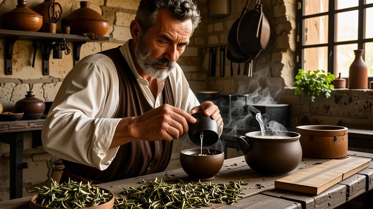 Como curar un mate: guía completa y fácil 2 Un hombre español contempla su mate en silencio