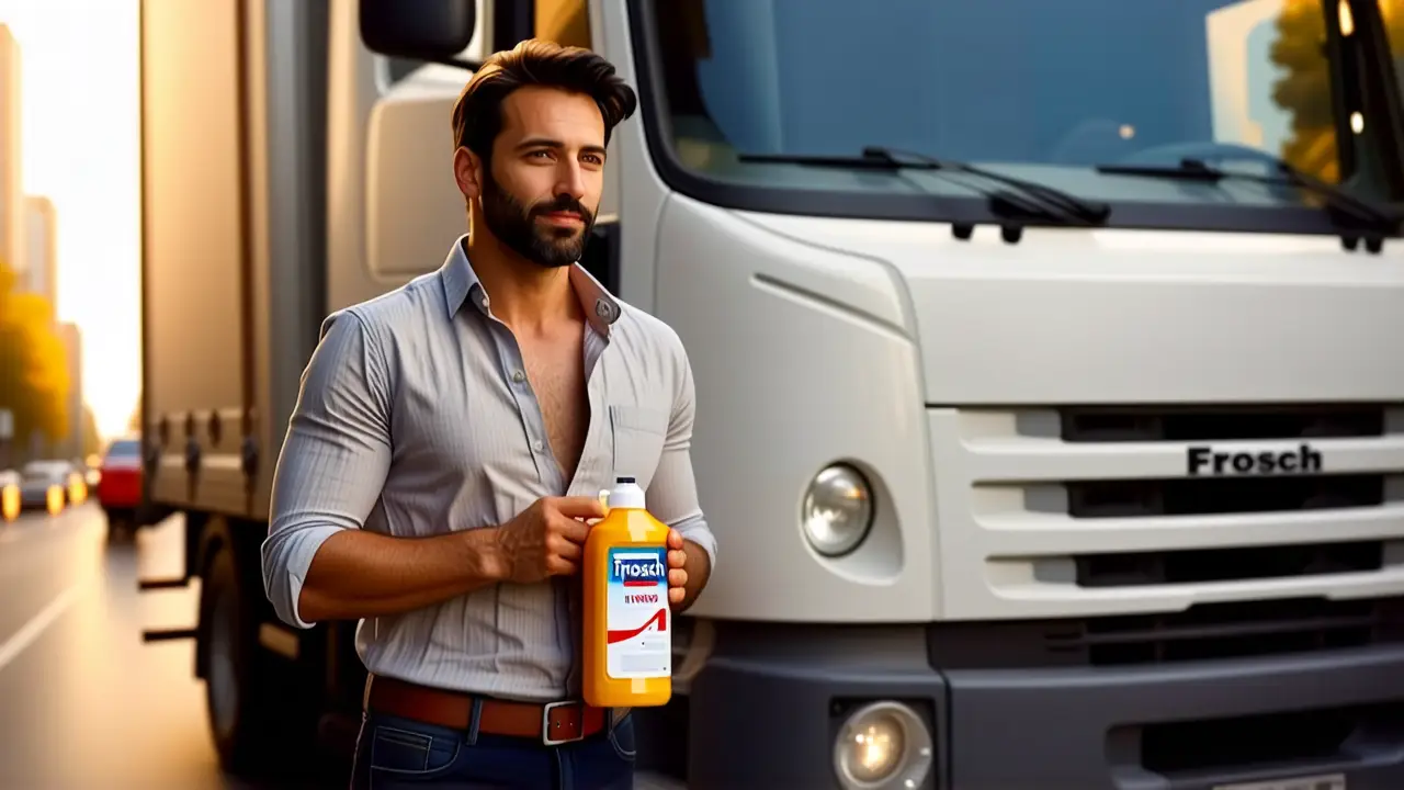 Hombre pensativo con detergente en Santiago