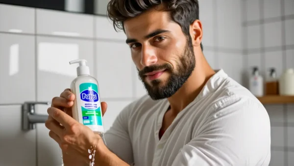 Un hombre español limpia con cuidado