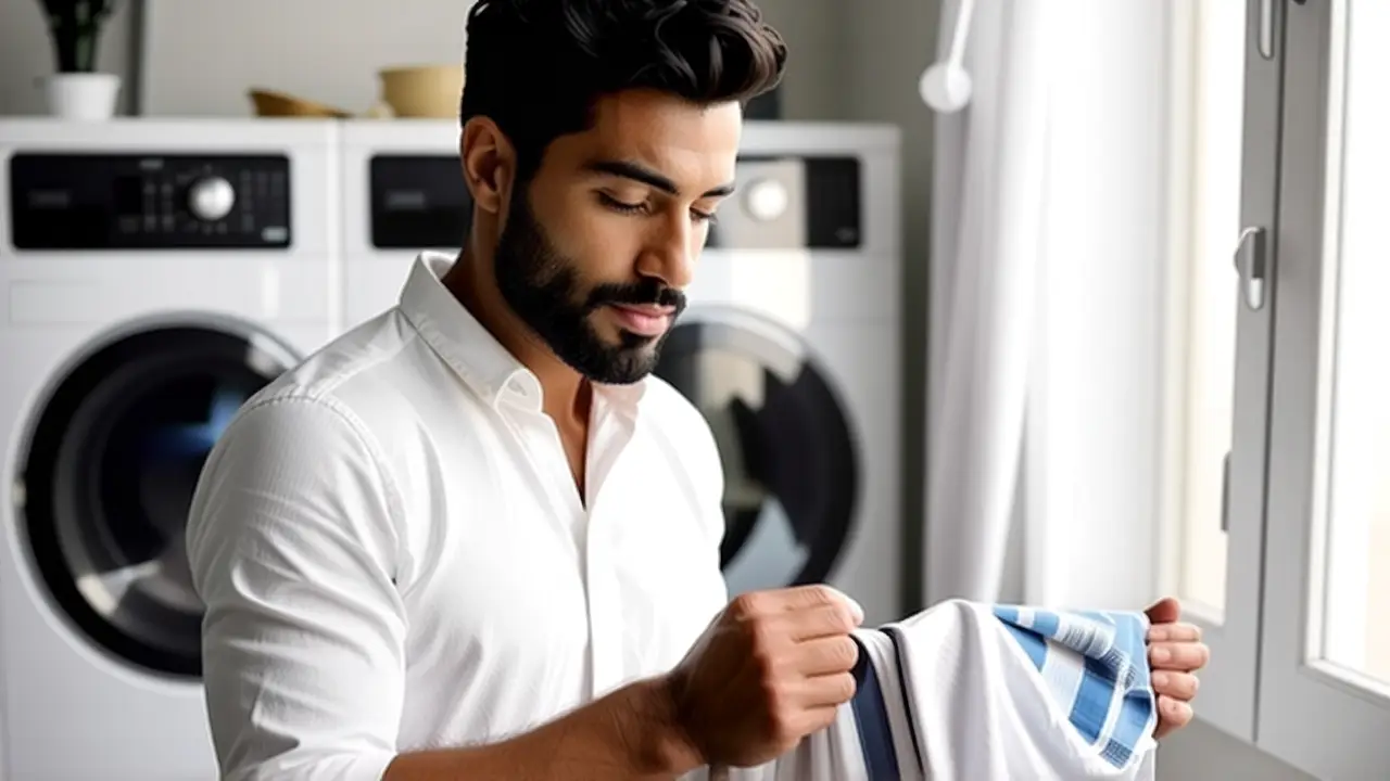 Un hombre español instruye con calma la técnica de plegado