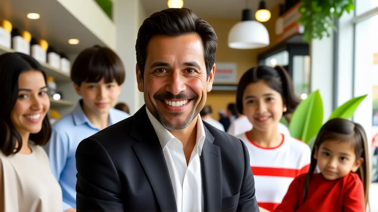 Un empresario exitoso transmite confianza y prosperidad