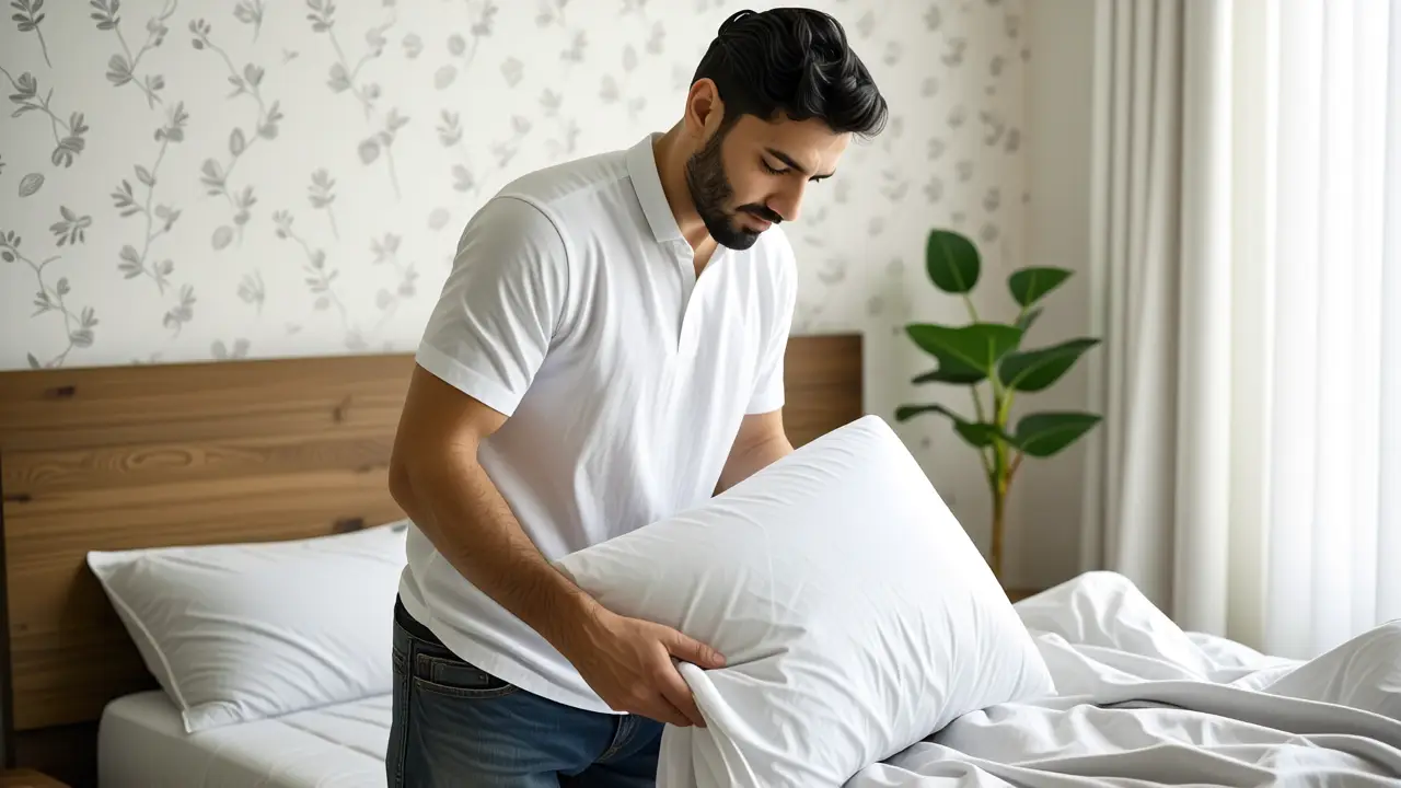 Un hombre español limpia con cuidado