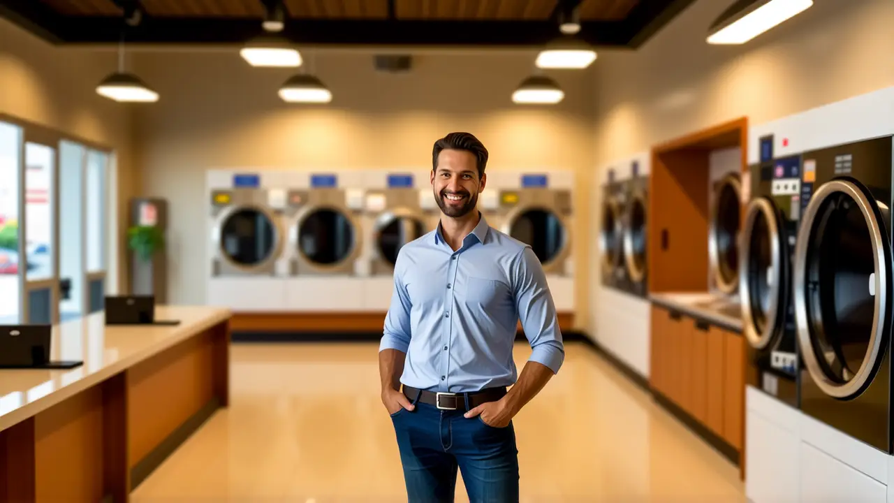 Franquicia Lavandería Lavalux: Inversión Rentable 4 Fotógrafo captura confianza en un hombre moderno