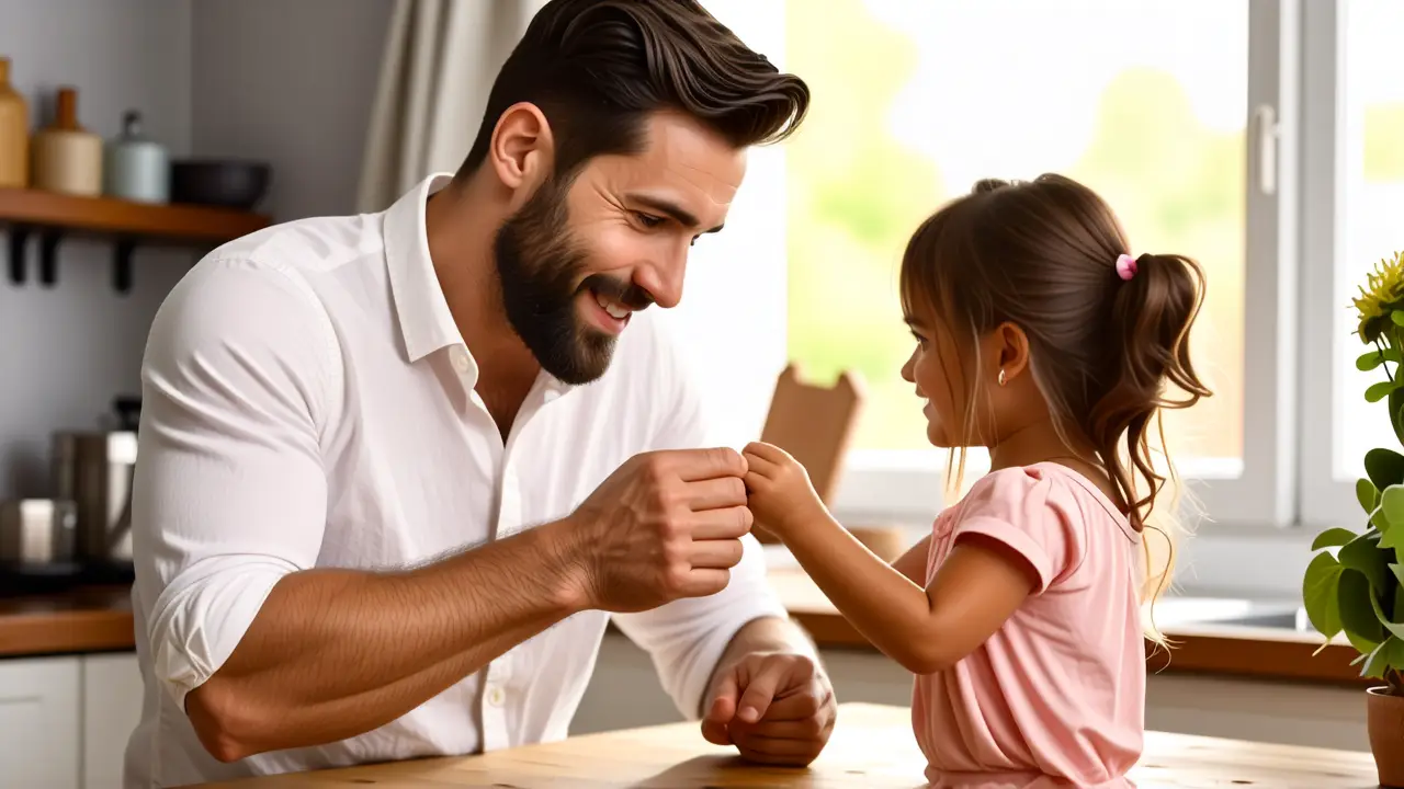 Higiene de Manos: Hábitos para la Salud 5 Un hombre transmite cuidado en una cocina cálida