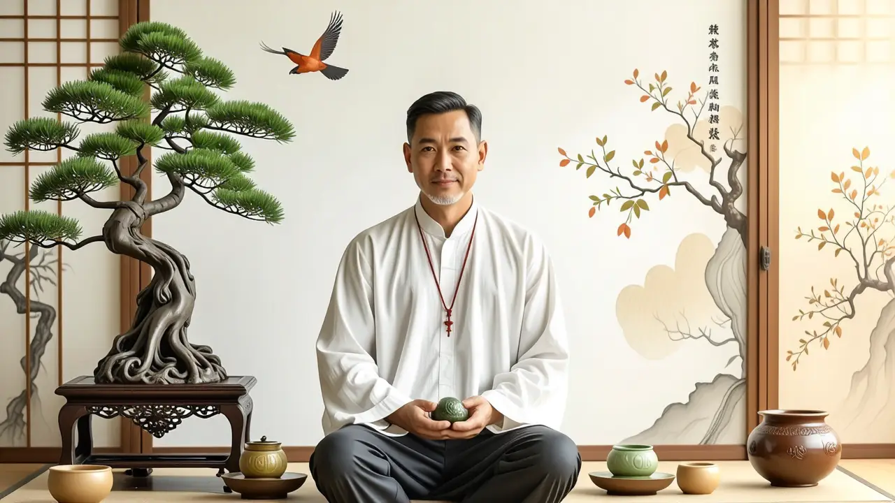 Feng Shui en Casa: Guía para un Hogar Armonioso 3 Un retrato sereno evoca la armonía china