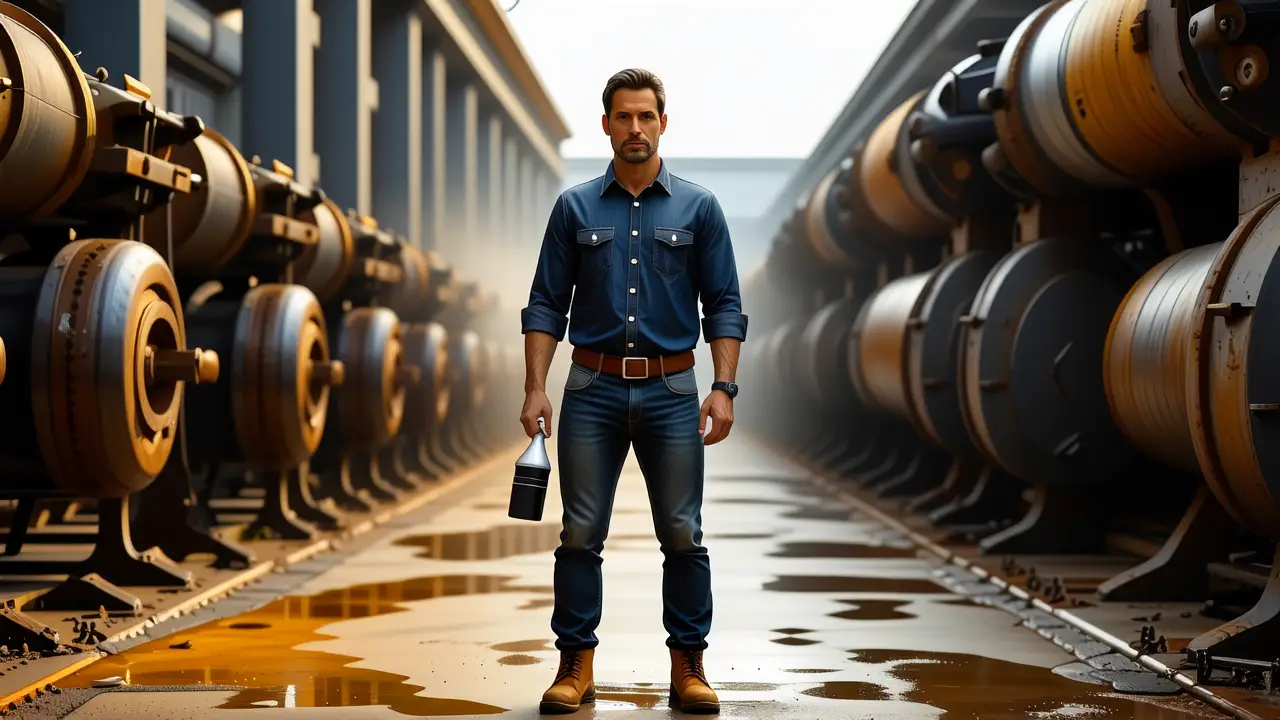 Elimina Manchas de Hollín: Solución Tide Eficaz 2 Fotógrafo captura meticulosidad en taller industrial