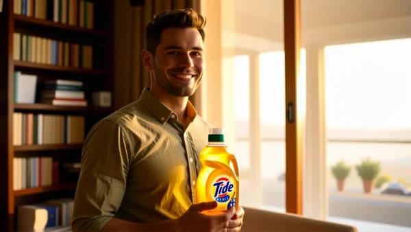 Elimina Manchas de Hollín: Solución Tide Eficaz 1 Fotógrafo captura hombre en hogar cálido