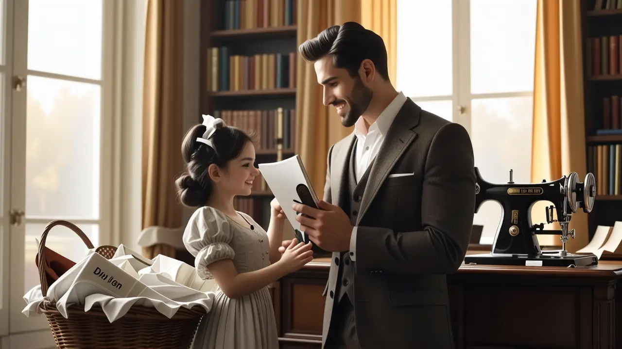 Ilustración vintage que evoca cuidado y elegancia