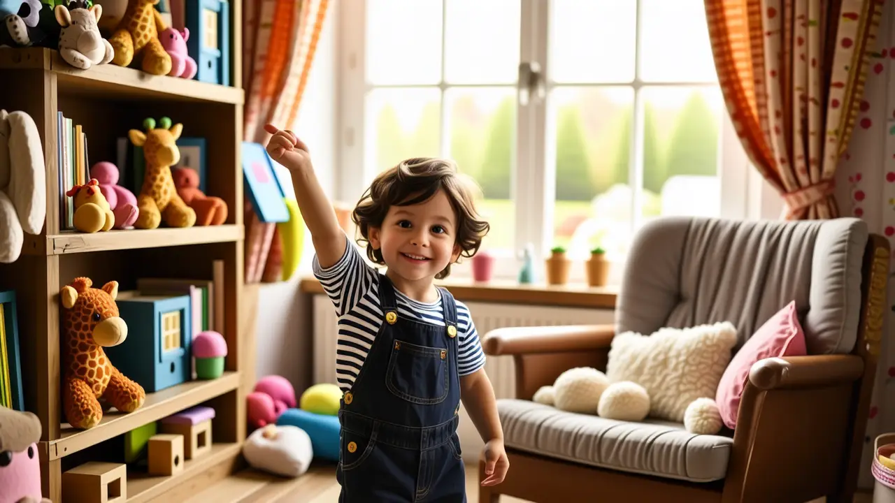 Ideas para guardar juguetes en poco espacio: guía completa 4 Un niño sonríe en un sueño infantil