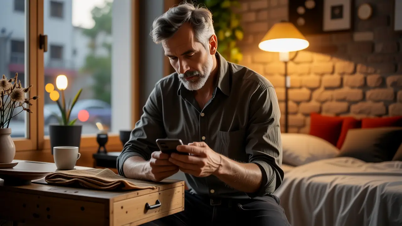 Insecticidas para polillas: Compra online fácil 2 Un hombre contempla su compra online en casa