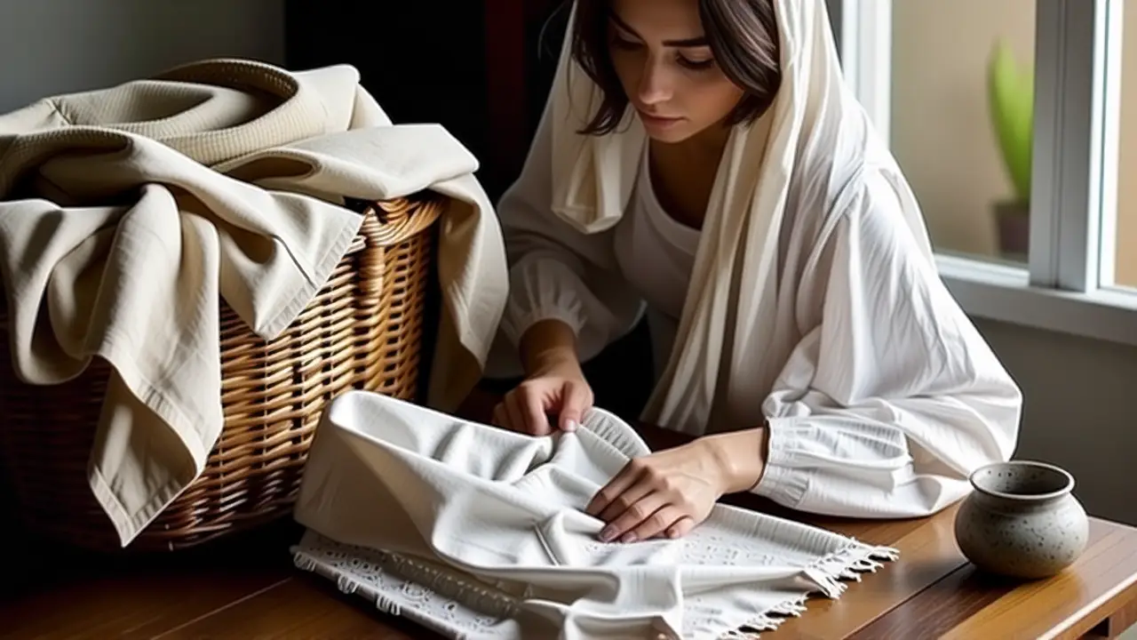 Una mujer española tranquila se presenta en detalle suave