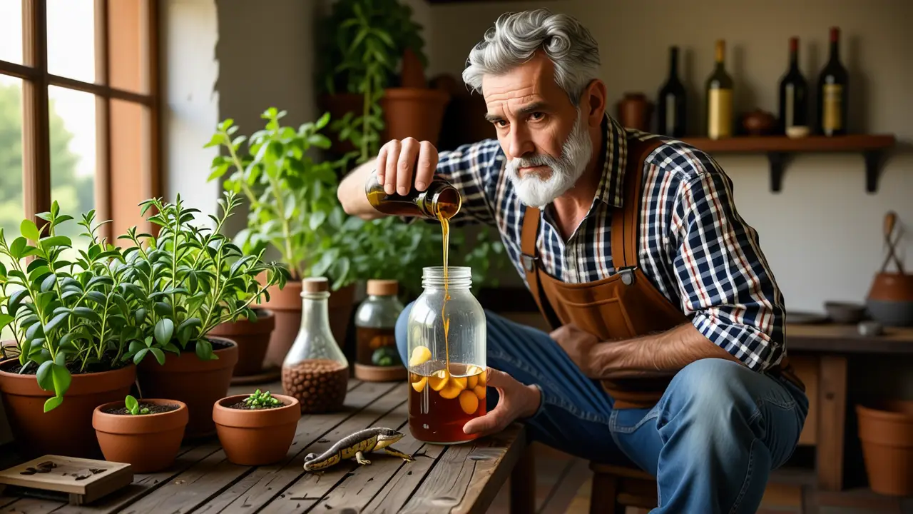 Que hacer lagartijas en casa: soluciones naturales 4 Un hombre español rústico en su hogar