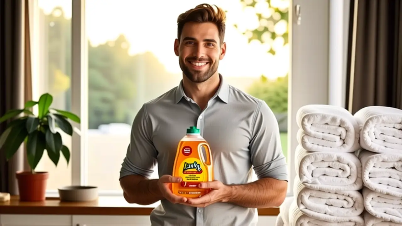 Un hombre casual en una cocina acogedora