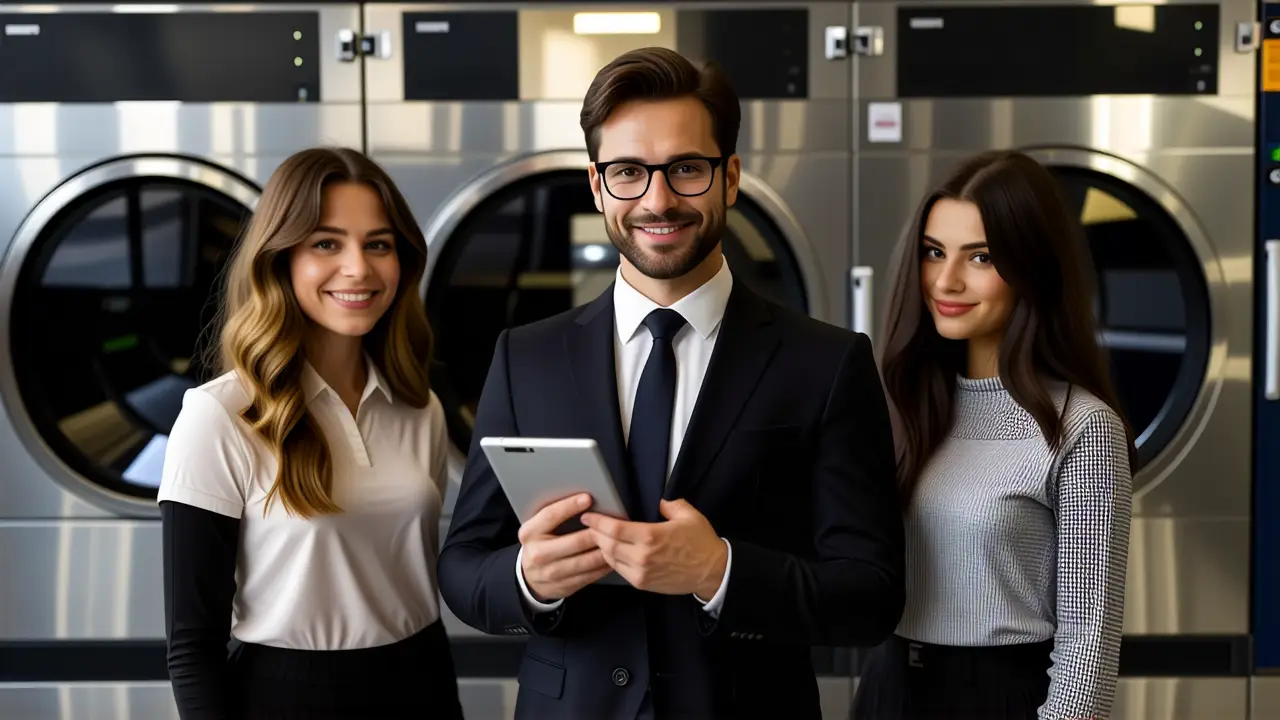 Lavandería Industrial Valladolid: Soluciones Integrales 4 Fotógrafo captura confianza en un lavadero moderno
