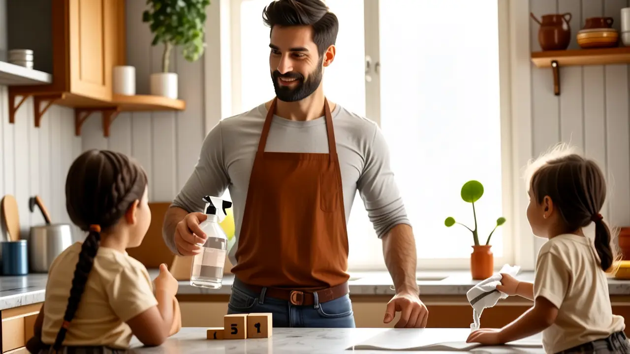 Un hombre y una mujer crean calidez en la luz
