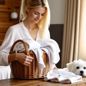 Como lavar sabanas: guía completa y lavandería camas 11 Mujer española en una cocina luminosa