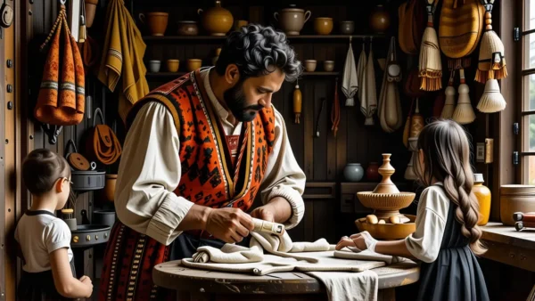 Un limpiador alpaca realista en un taller