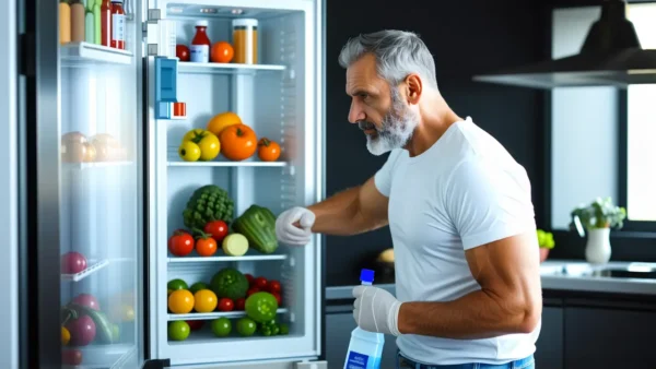 Un hombre en una cocina crea tensión realista