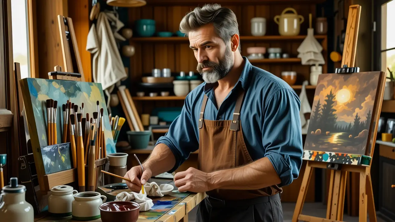 Como limpiar cepillos pelo: guía completa | Limpiar peines 5 Un pintor español contempla su obra con calma